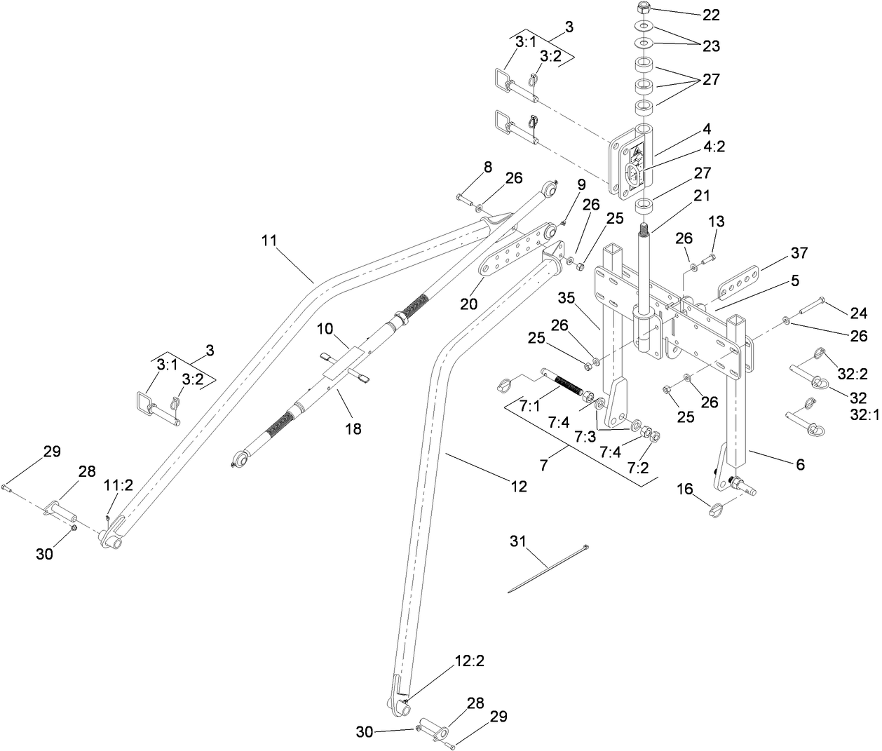 One Pass Hitch Assembly