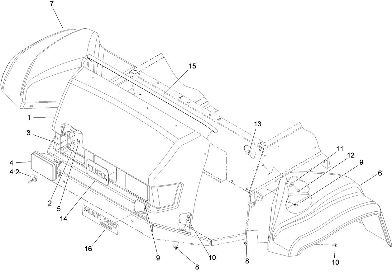 Dash, Fender and Headlight Assembly