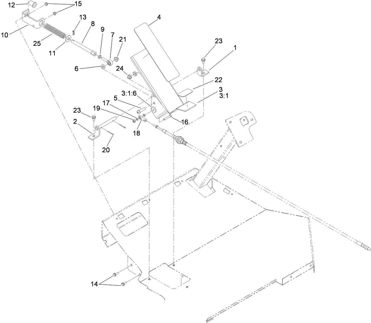 Traction Pedal Assembly