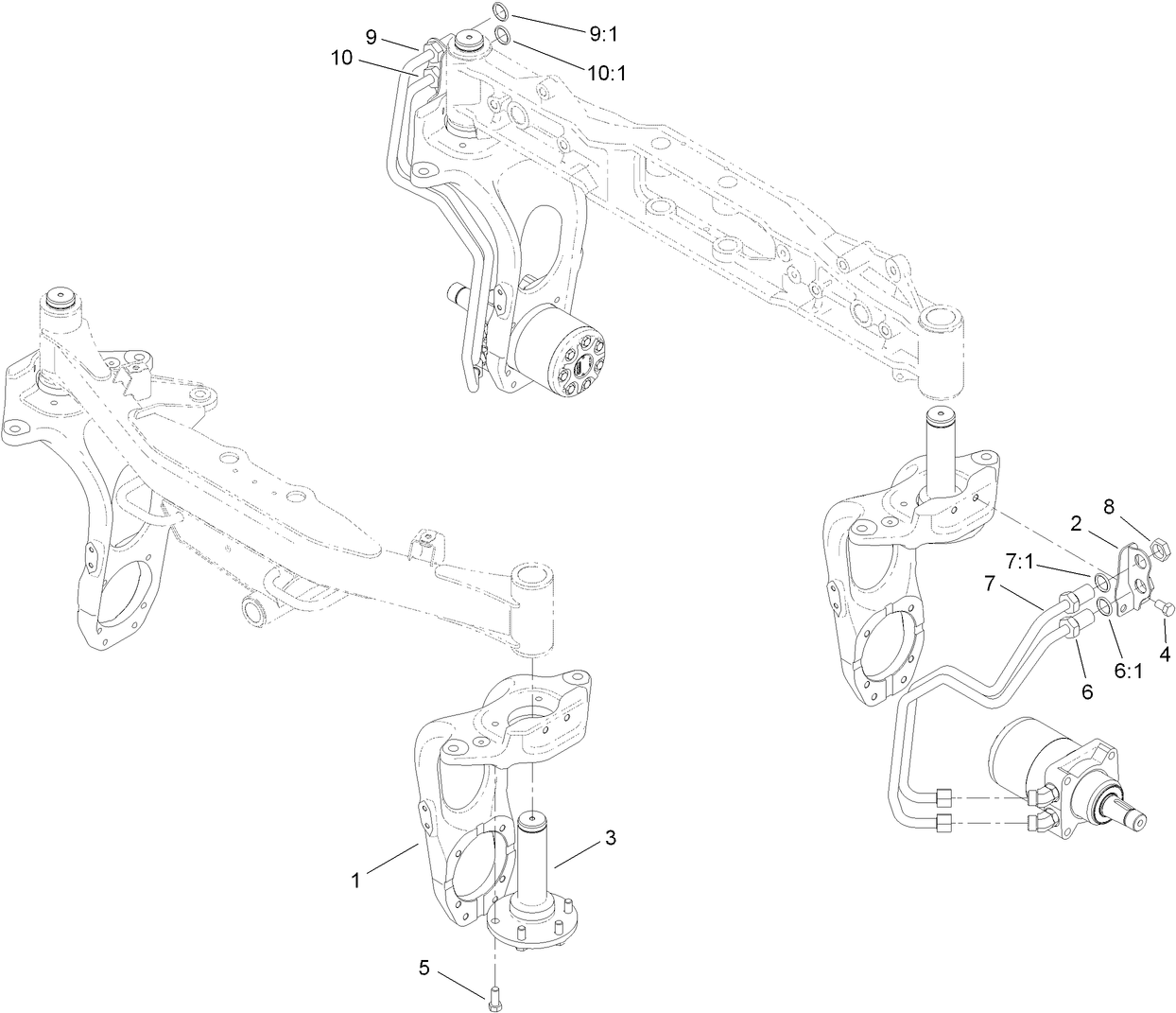 2 Wheel Drive Steering Assembly