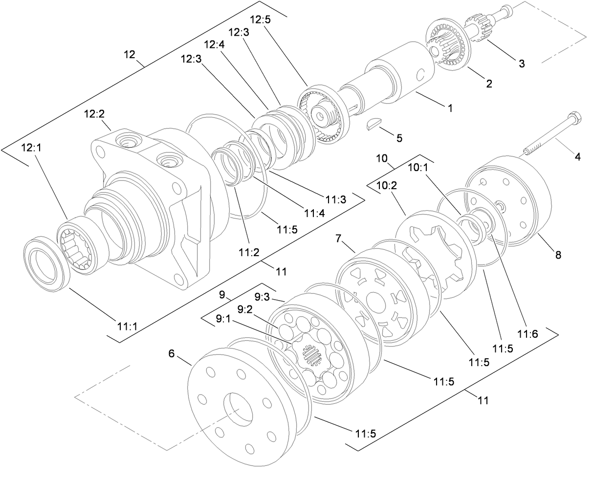 Hydraulic Motor Assembly (CCW) No. 110-4015