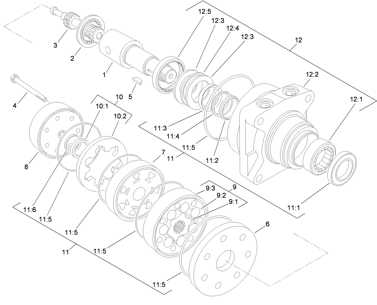 Hydraulic Motor Assembly (CW) No. 110-4016