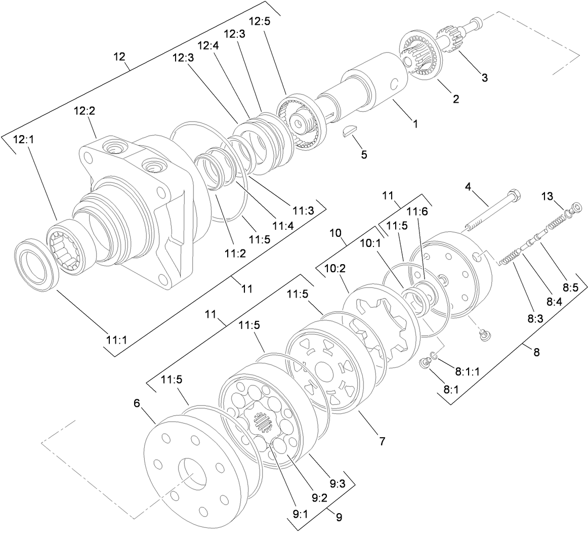 Hydraulic Motor Assembly No. 93-6888