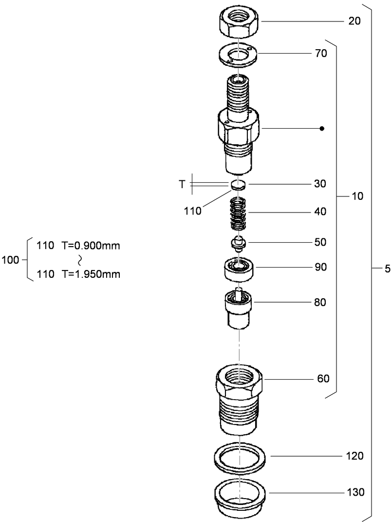 Nozzle Holder Component Assembly