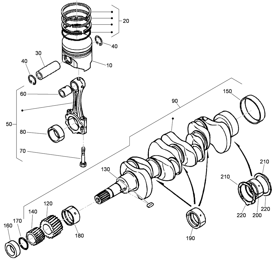 Piston and Crankshaft Assembly