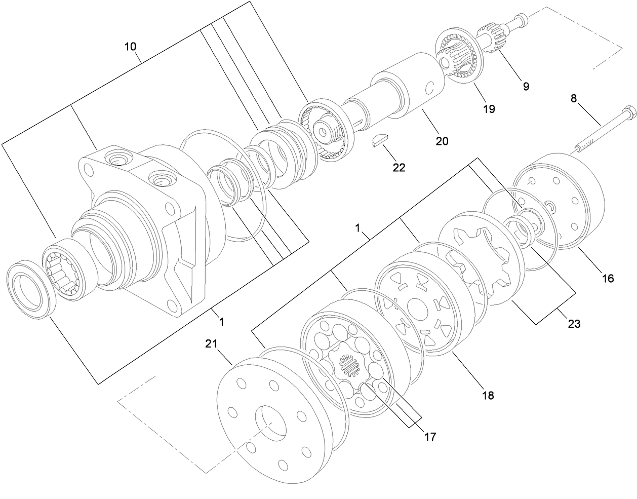 Hydraulic Motor Assembly No. 75-9990