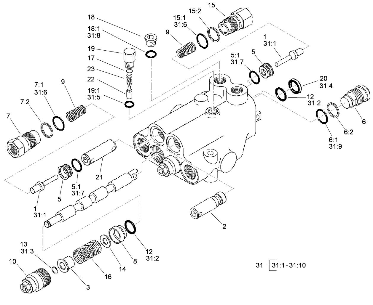 2-Spool Control Valve Assembly No. 95-8581