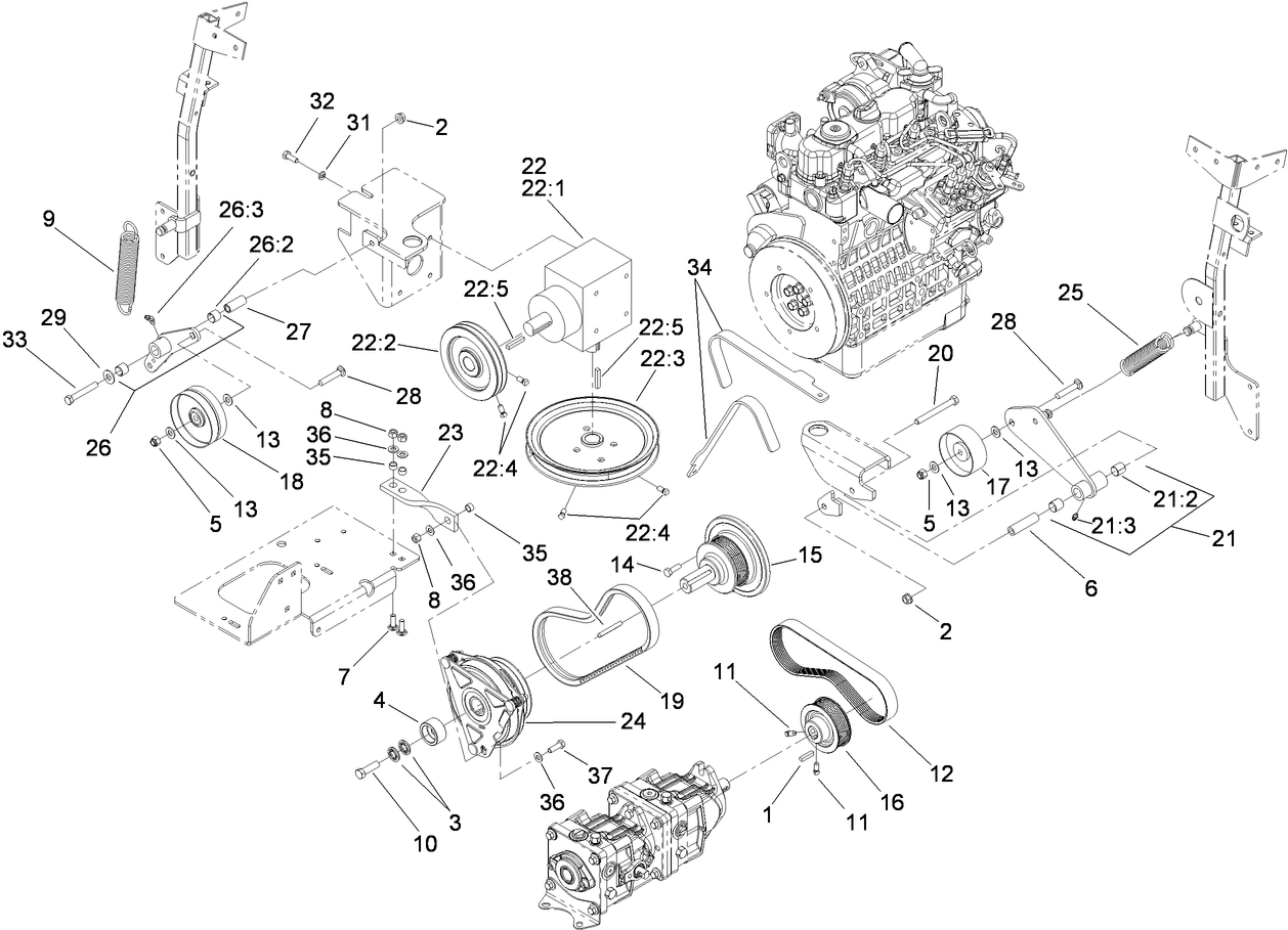 Hydro and Gearbox Assembly