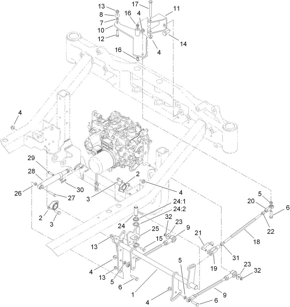 Traction Pump Linkage Assembly