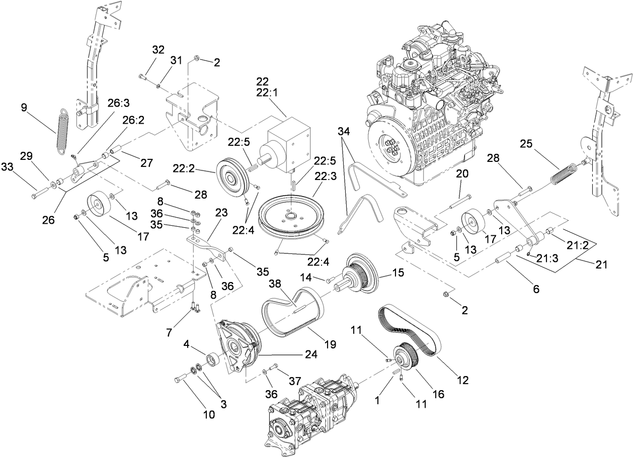 Hydro and Gearbox Assembly