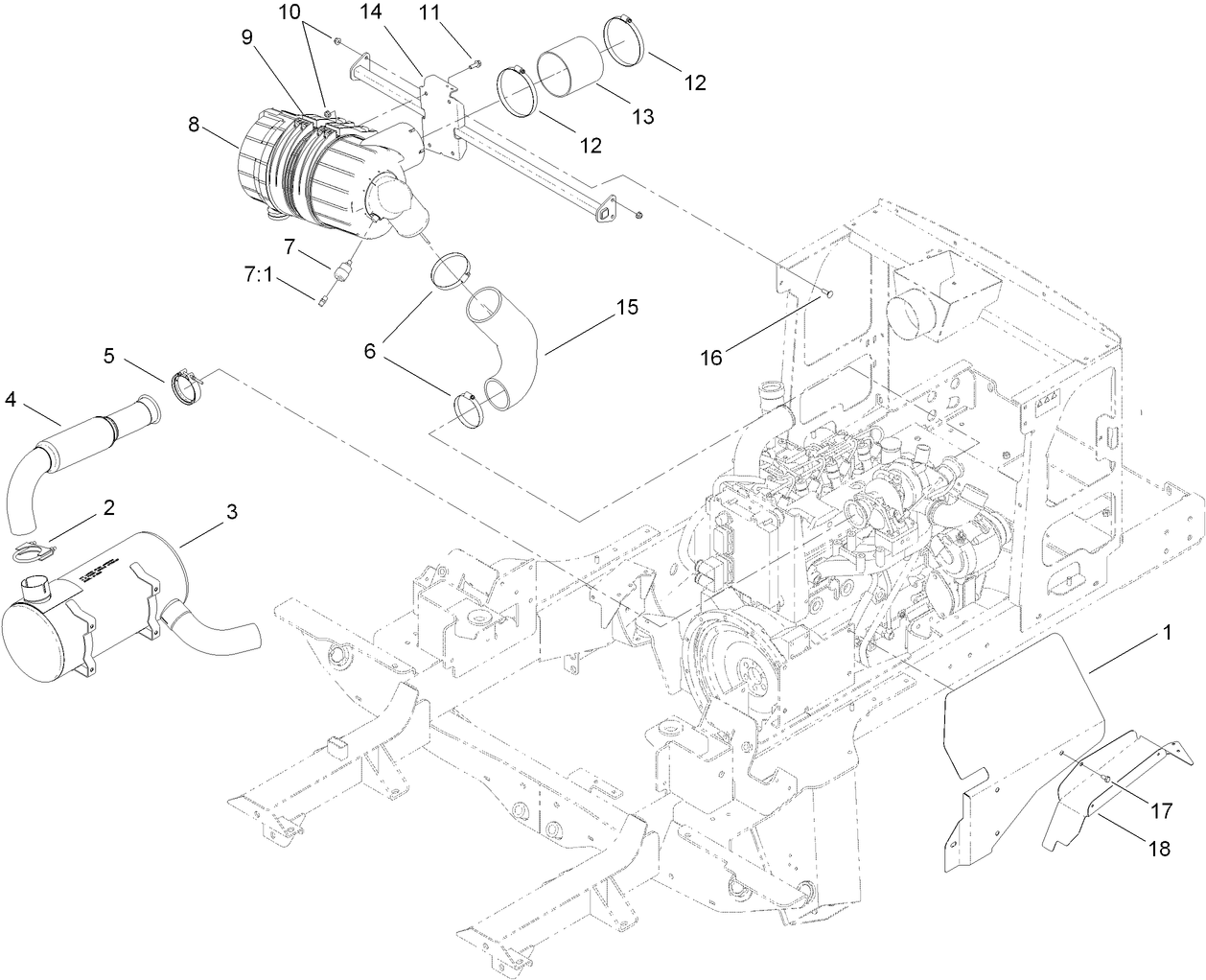 Air Cleaner and Muffler Assembly