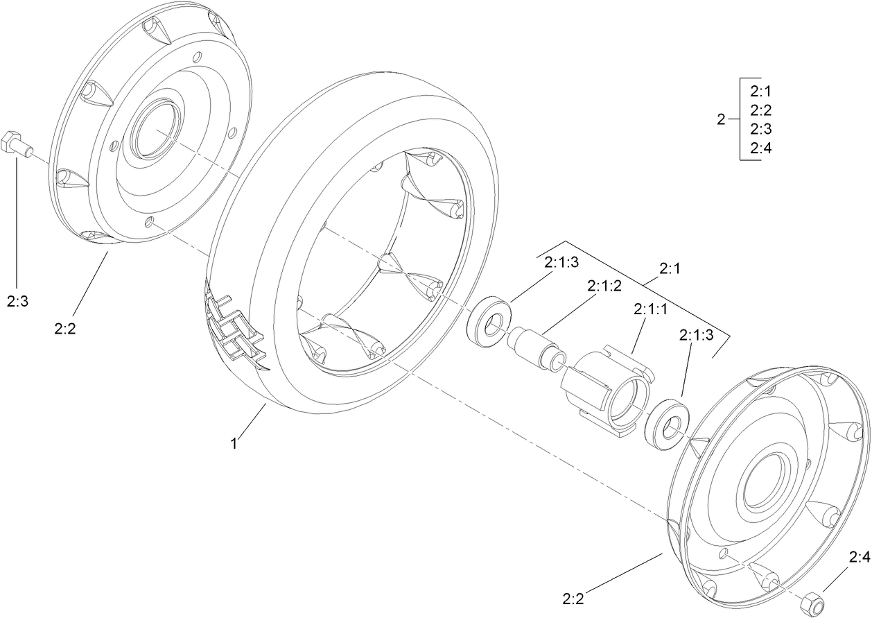 Front Wheel and Tire Assembly No. 100-2870