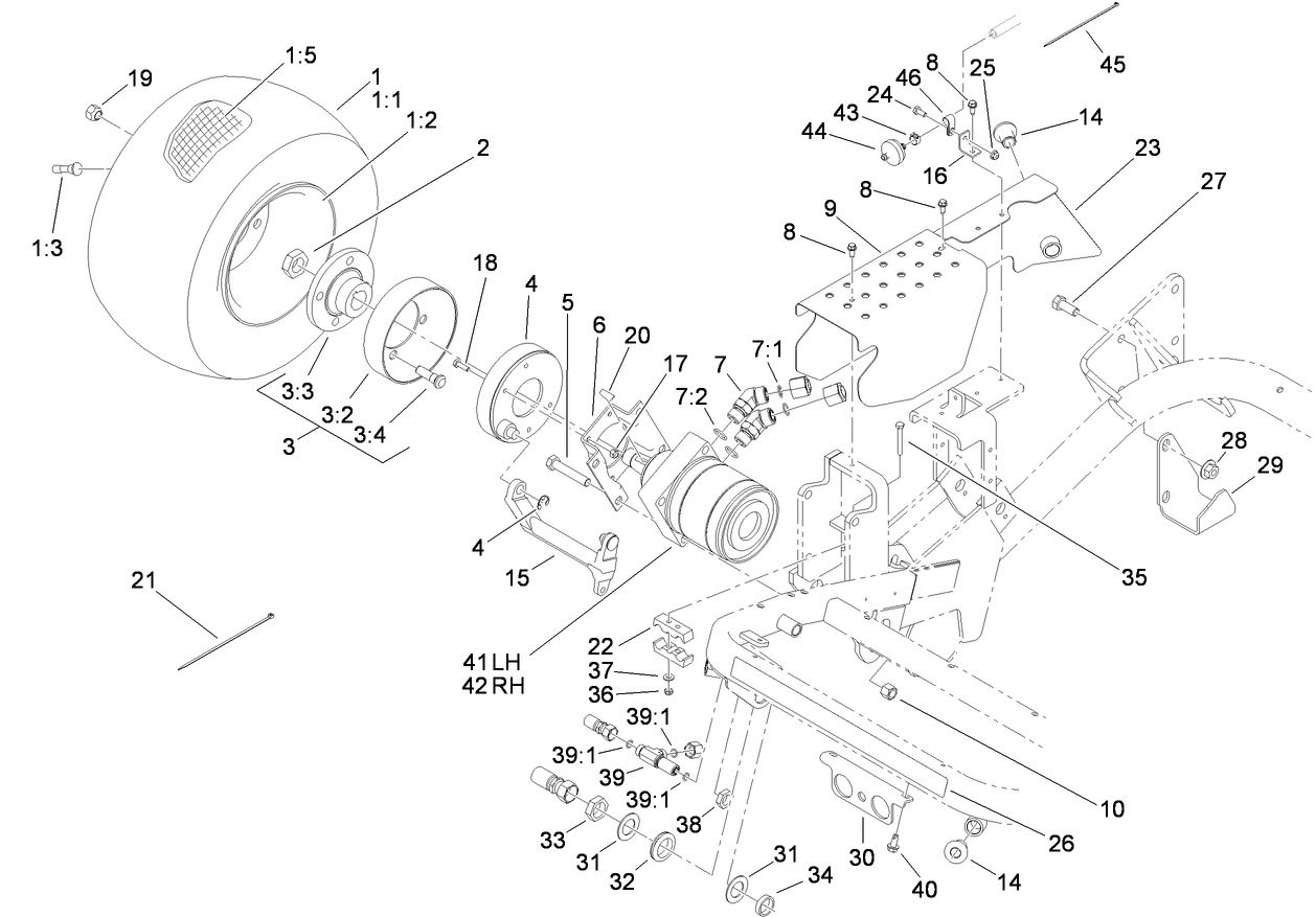 Front Wheel and Brake Assembly