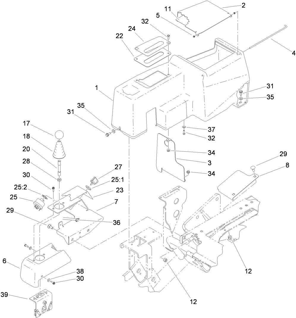 Joystick and Console Assembly