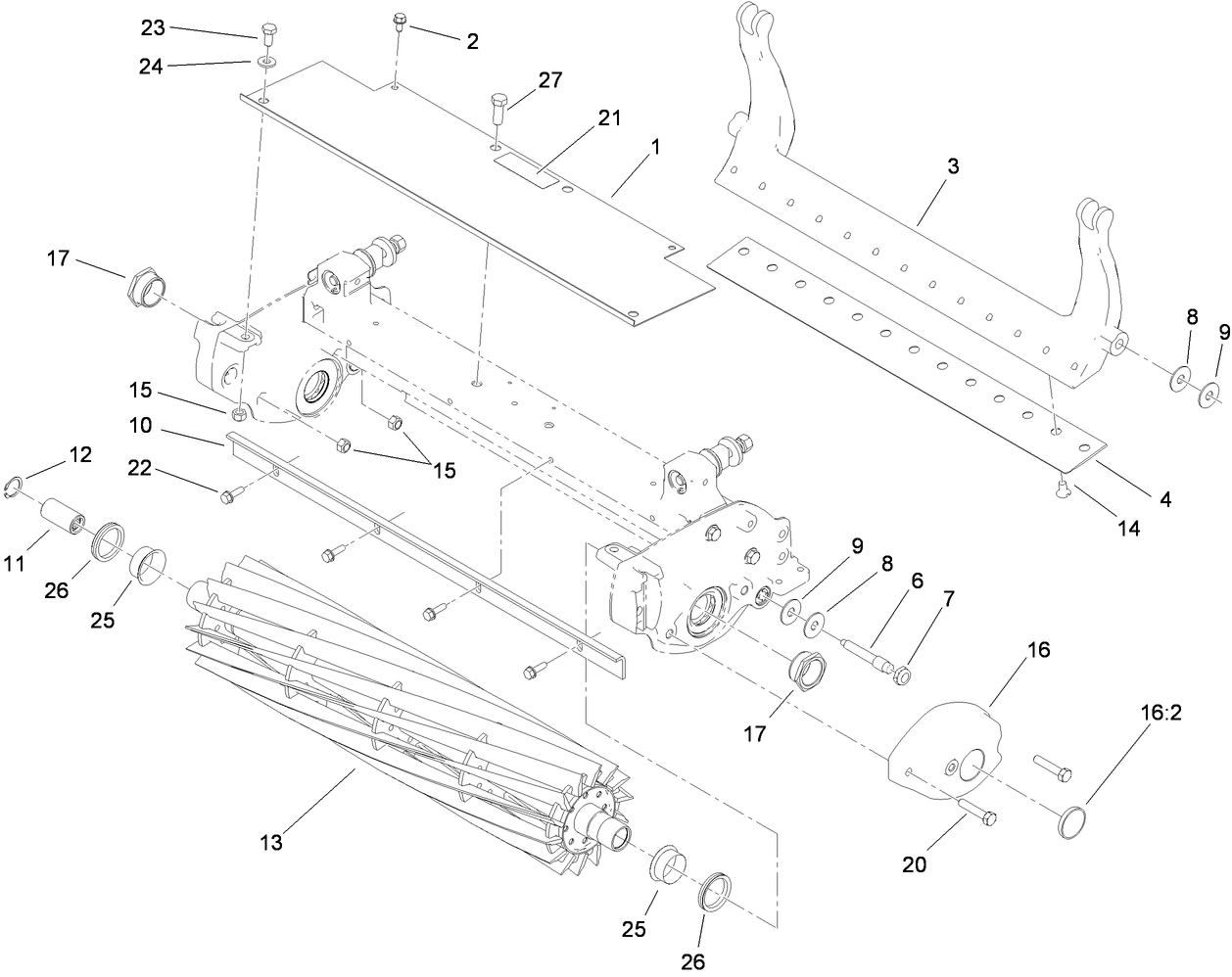 Bedbar and Reel Assembly