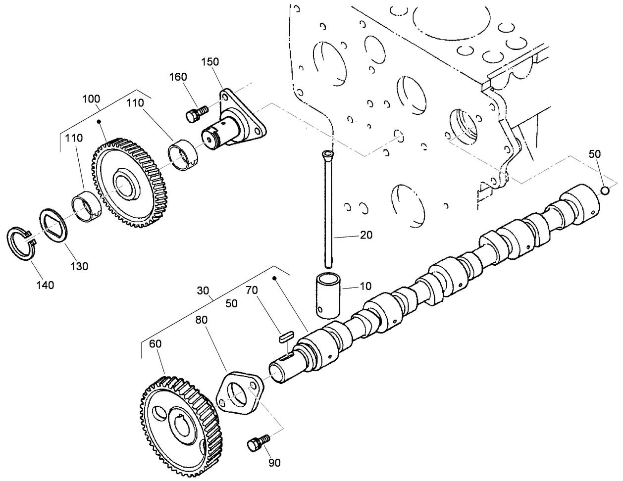 Cam Shaft and Idle Gear Assembly