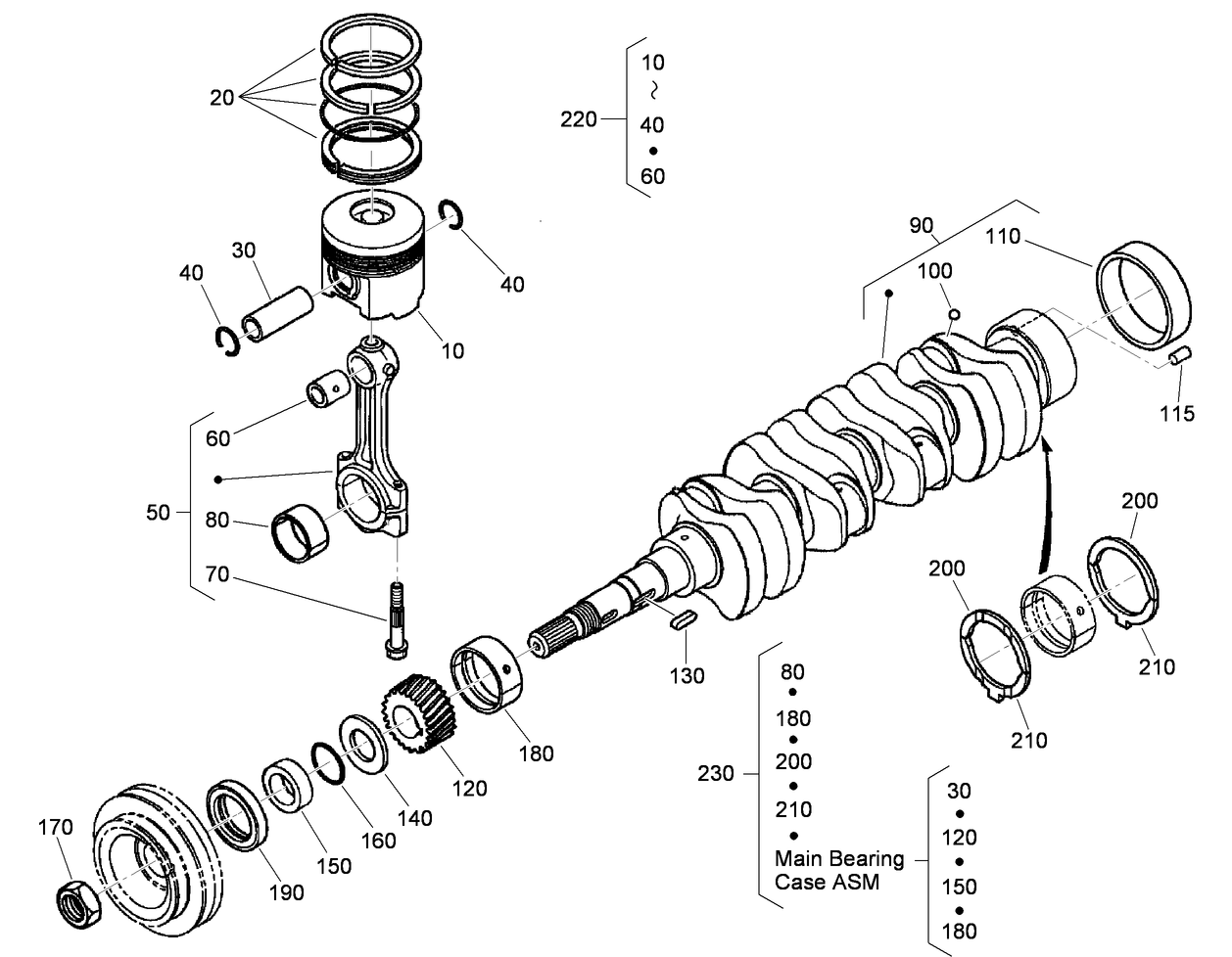 Piston and Crankshaft Assembly