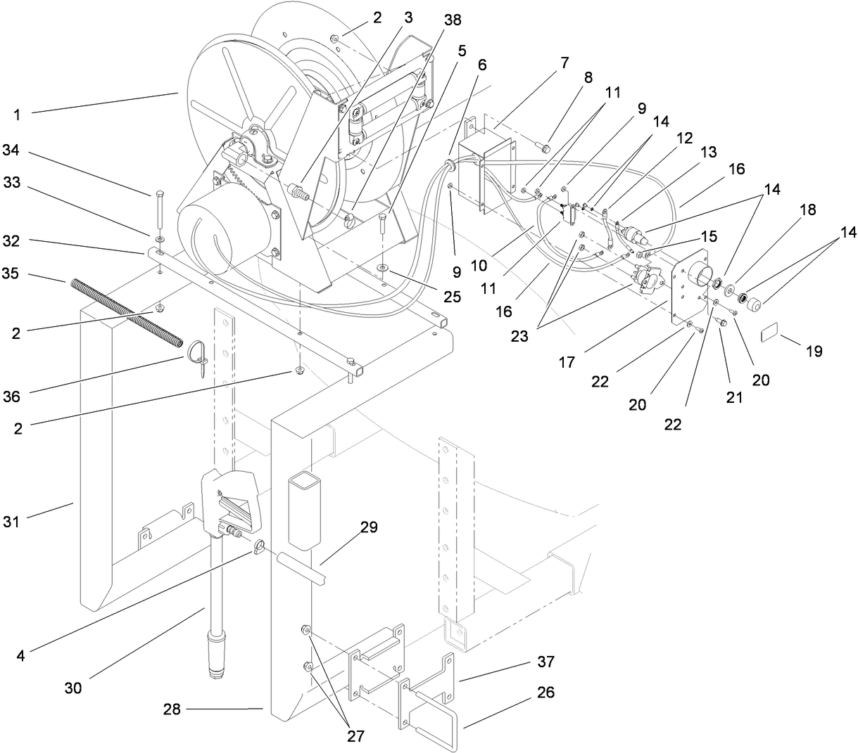 Hose Reel and Valve Box Assembly
