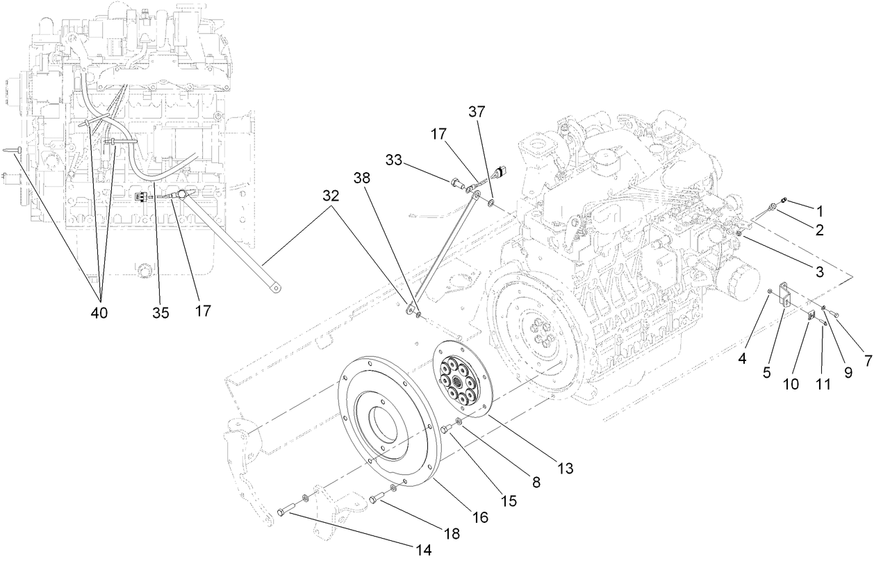 Flywheel and Throttle Assembly