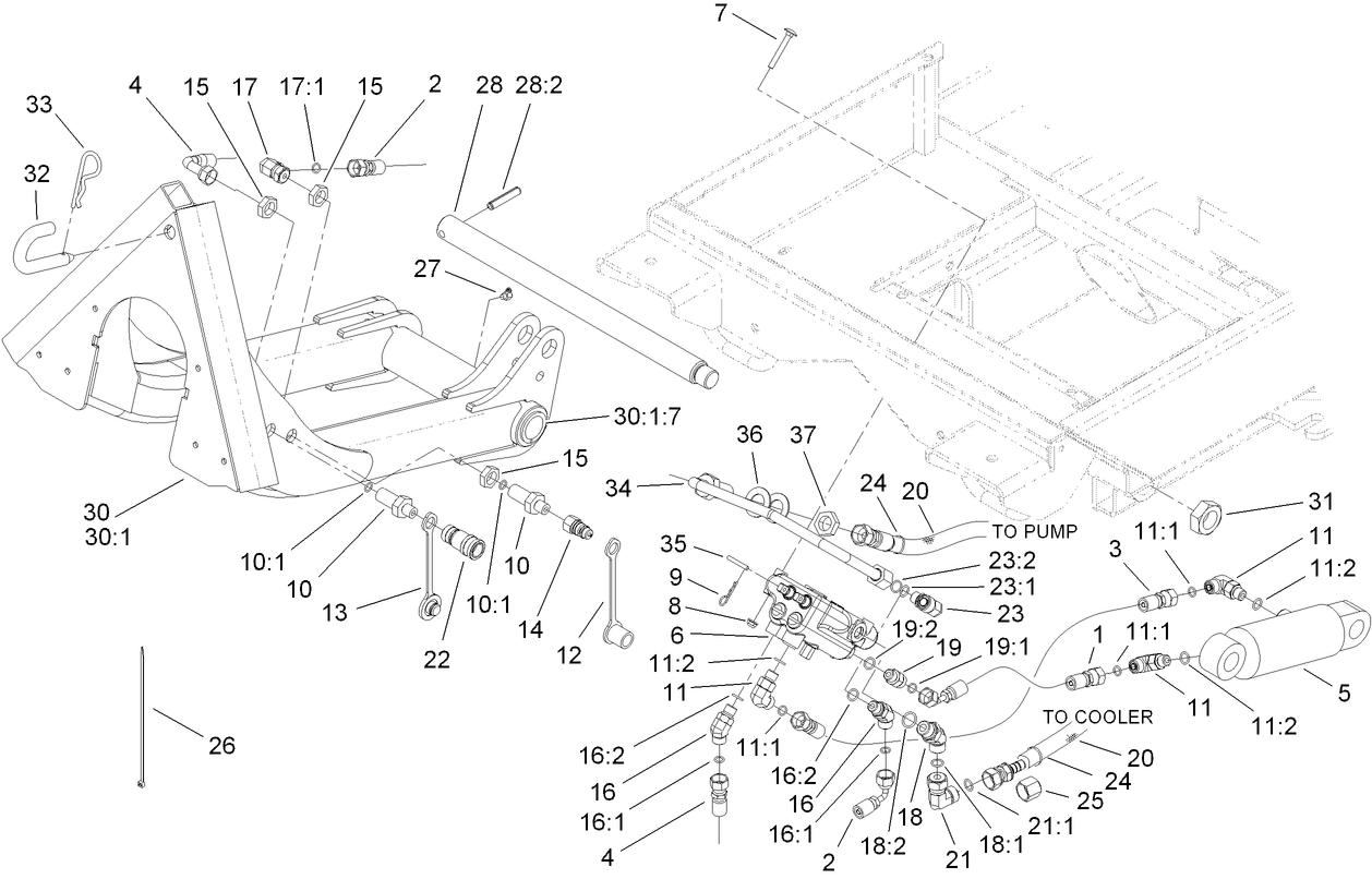Lift Arm and Hydraulic Assembly