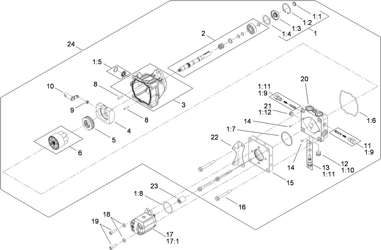 Hydraulic Pump Assembly No. 120-1090
