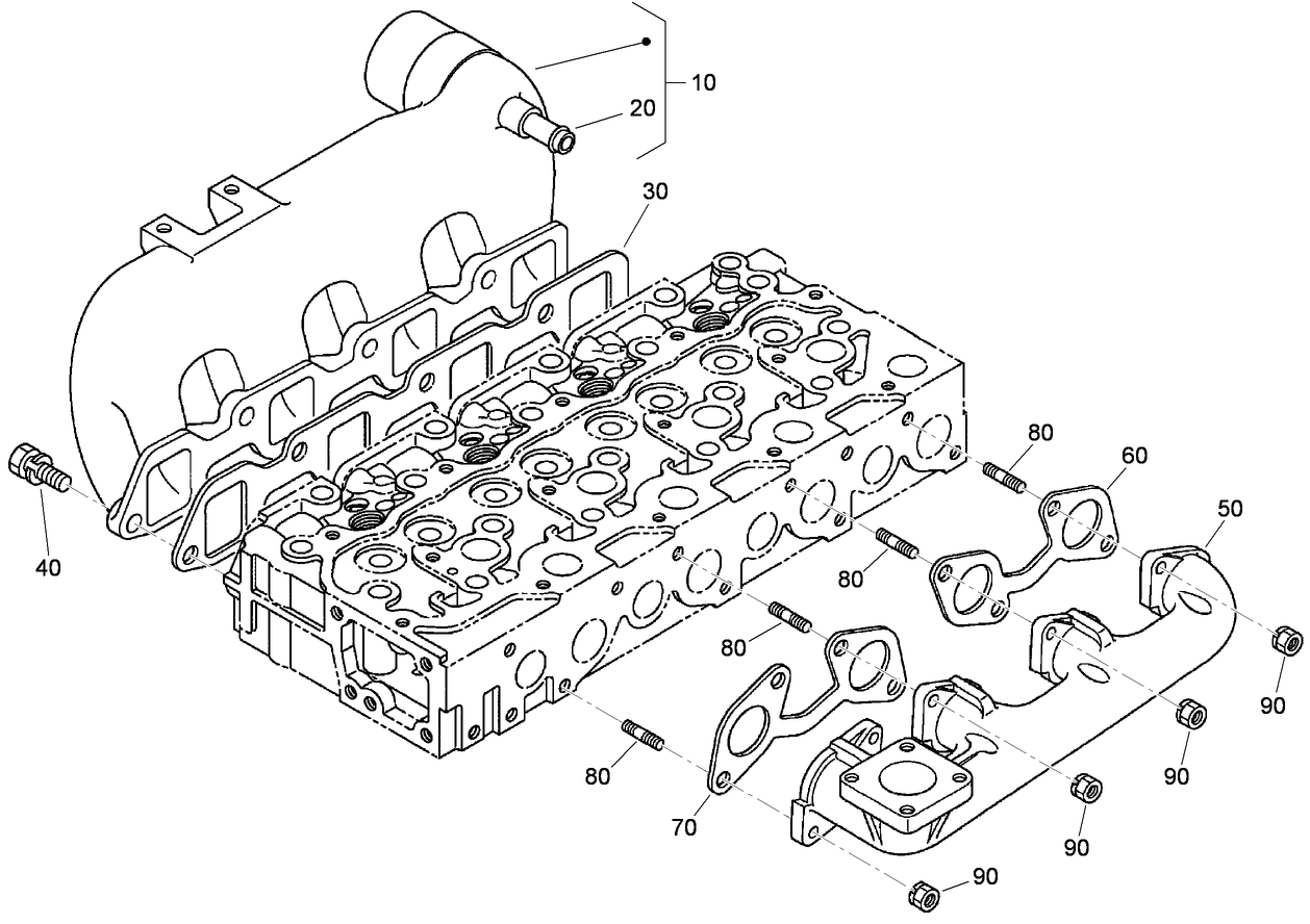 Inlet and Exhaust Manifold Assembly