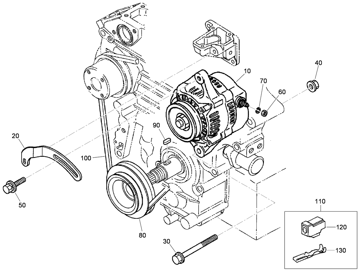 Alternator and Pulley Assembly
