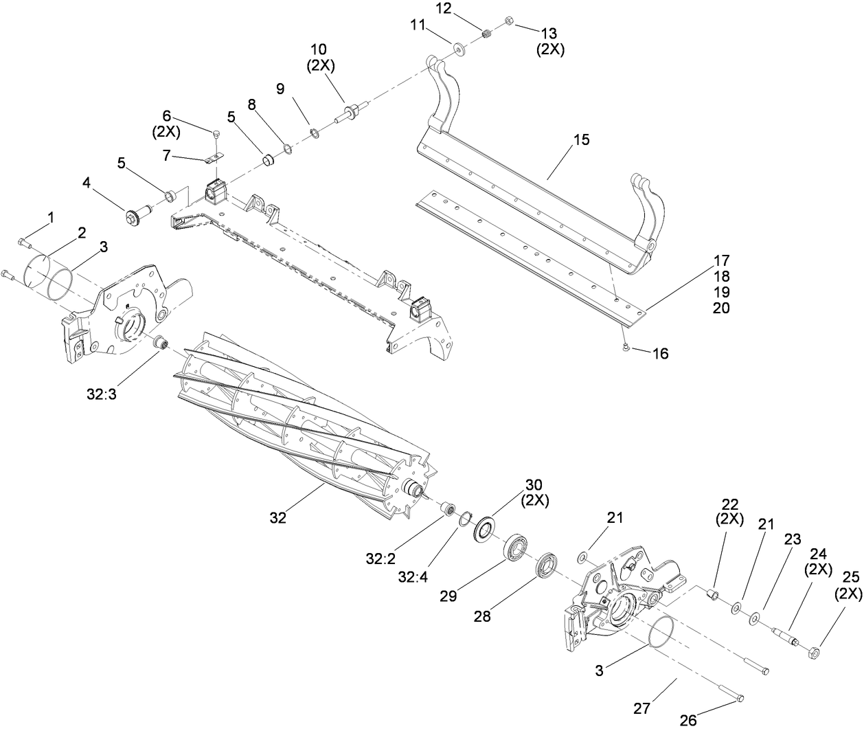 Reel and Bedbar Assembly