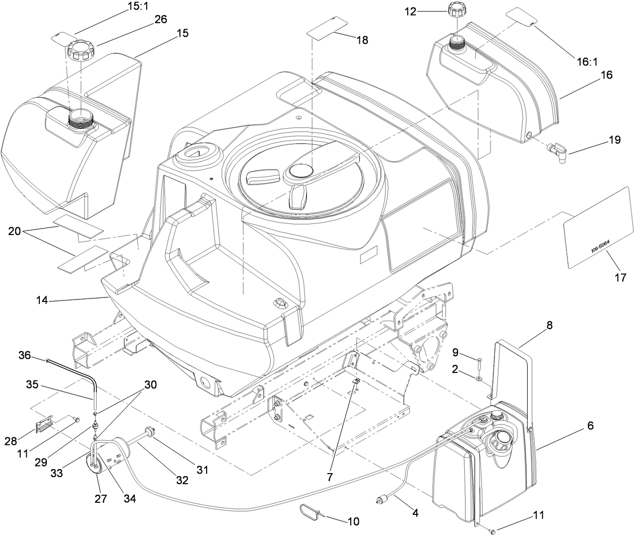 Fresh Water and Fuel Tank Assembly
