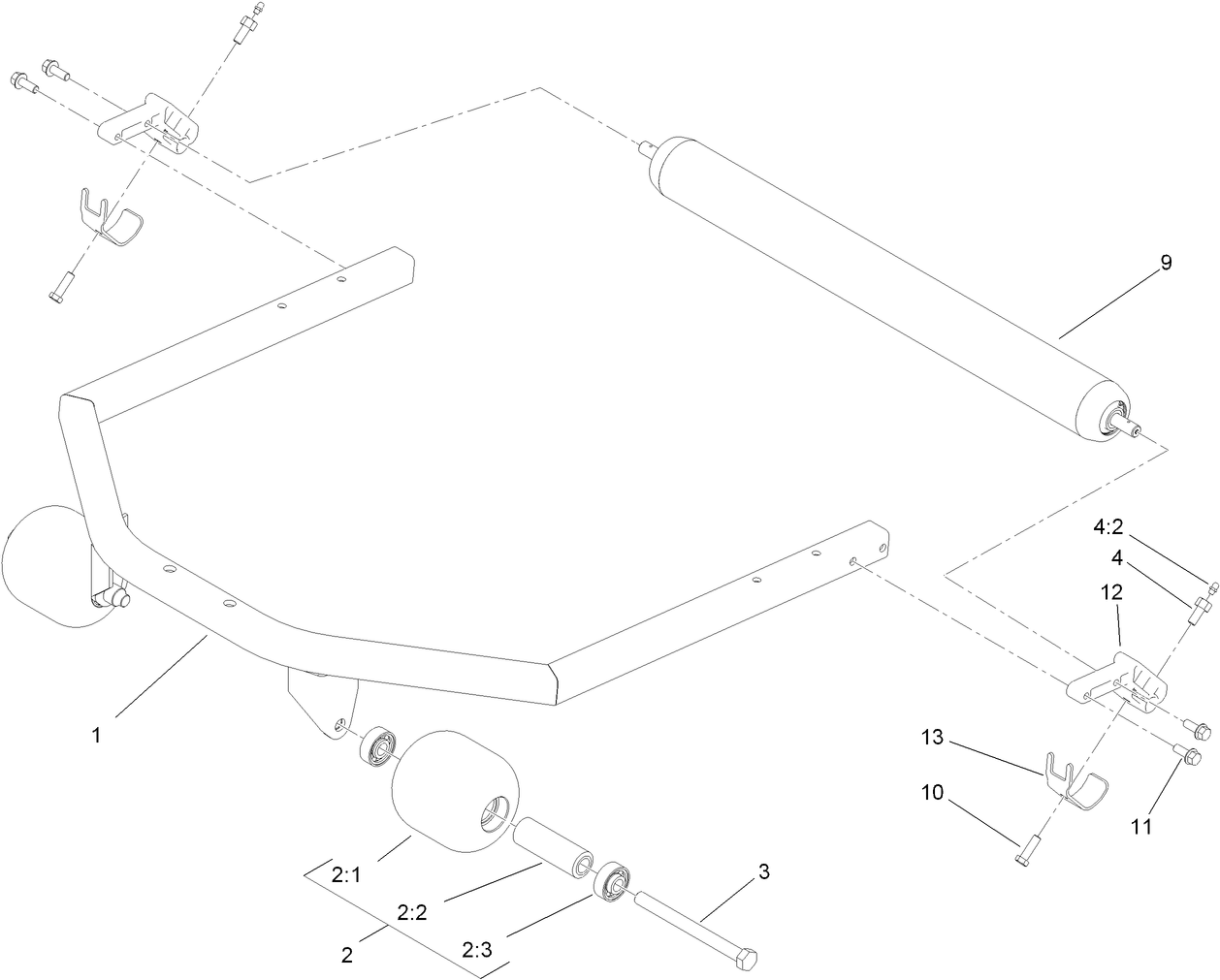Roller and Carrier Frame Assembly