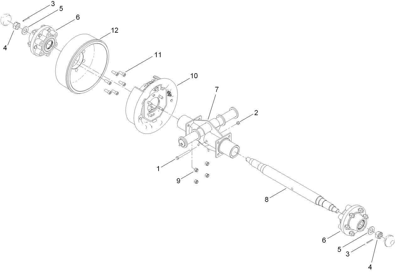 LH Shaft Assembly No. 120-0943