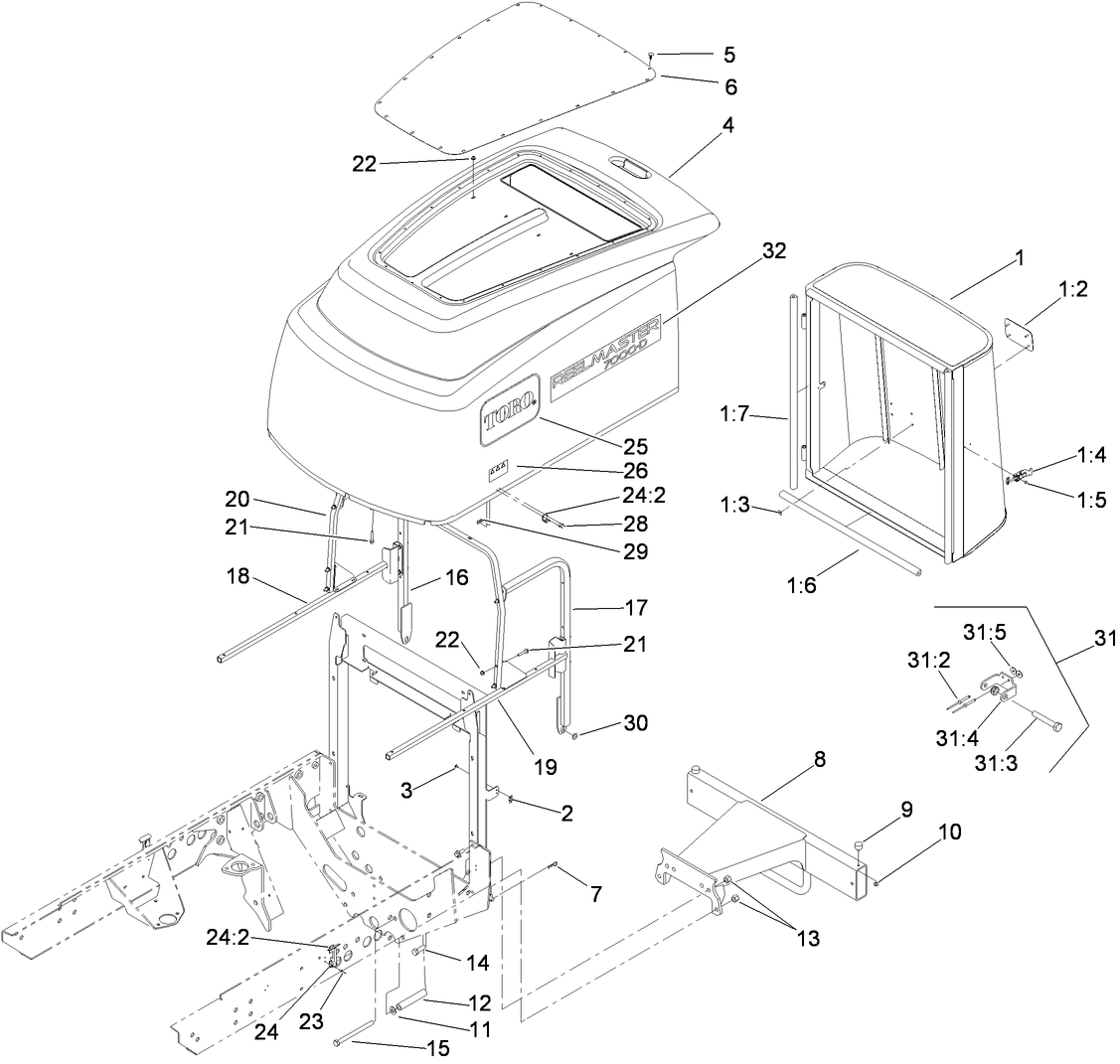 Hood, Screen and Bumper Assembly