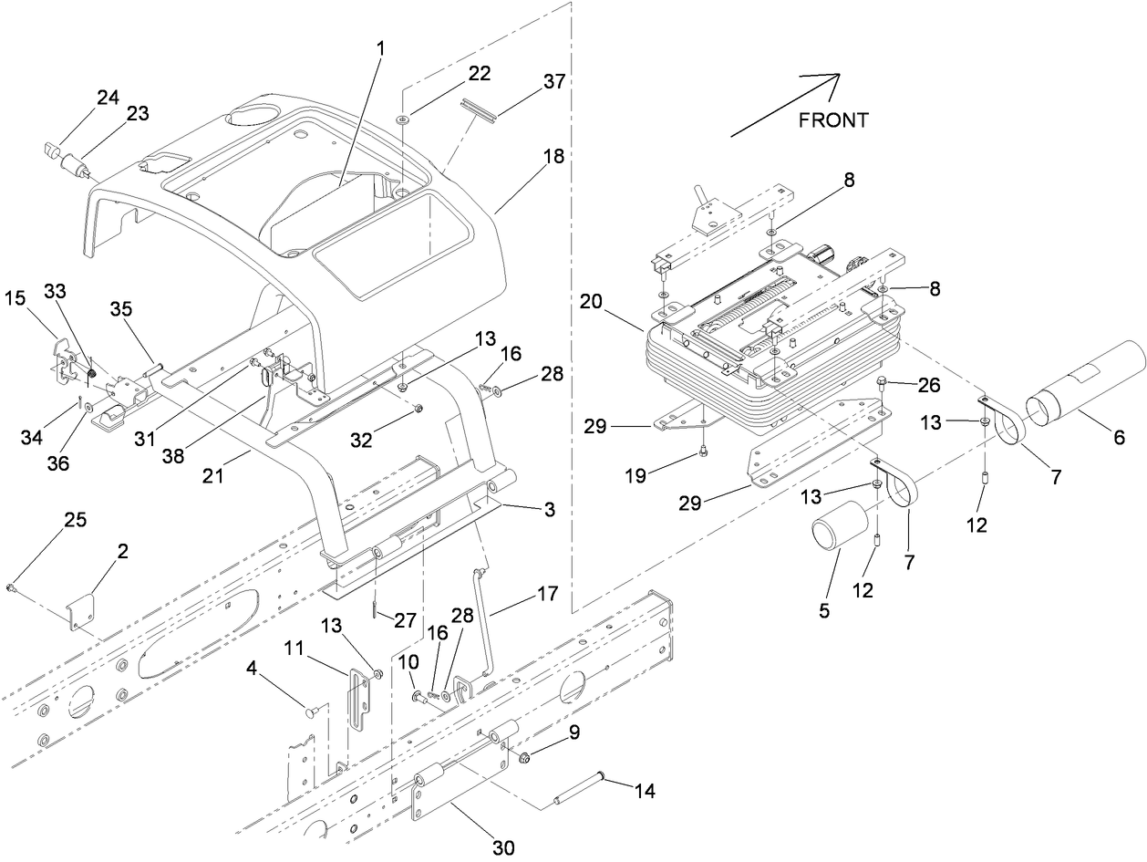 Seat Base and Suspension Assembly