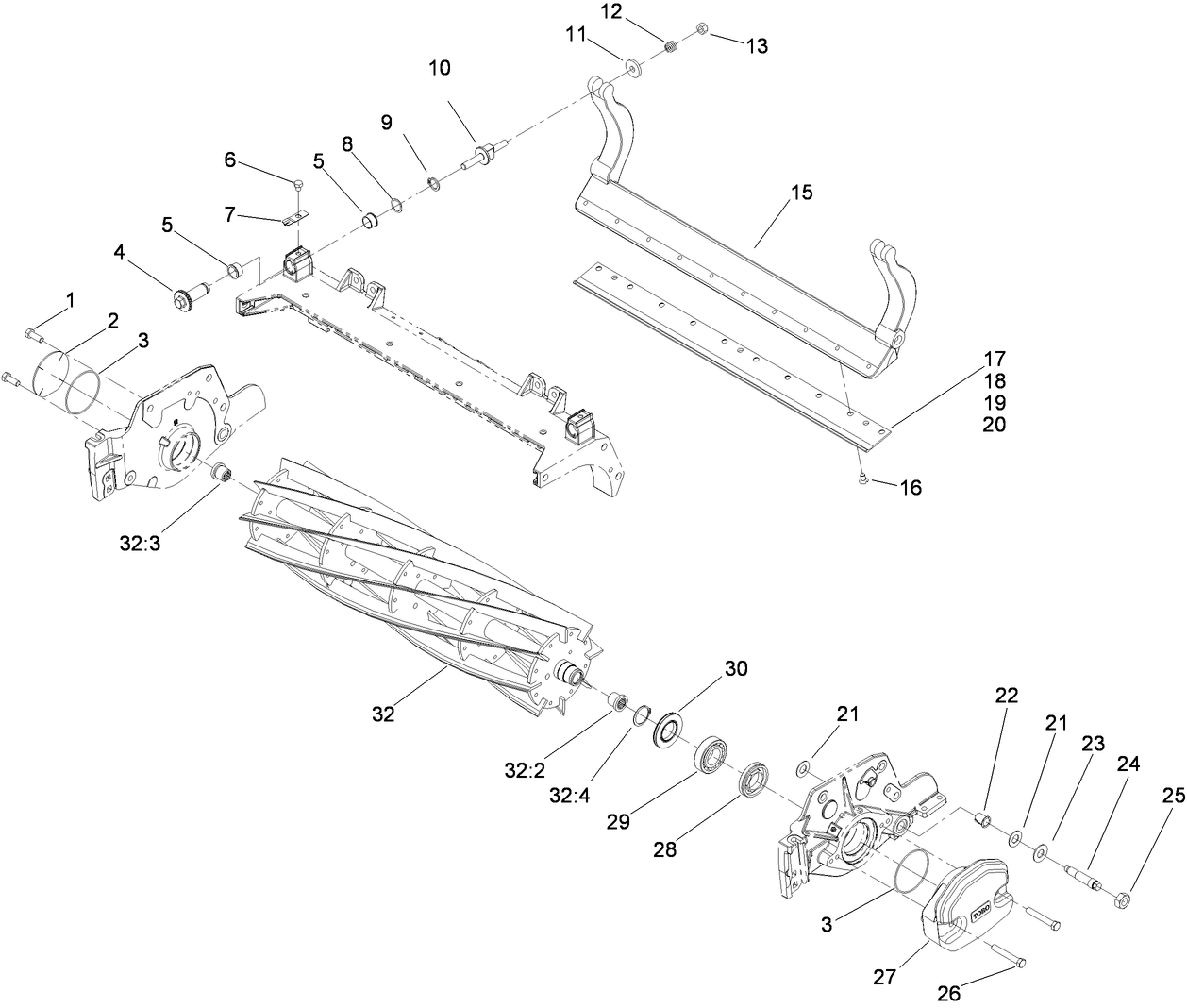 Reel and Bedbar Assembly