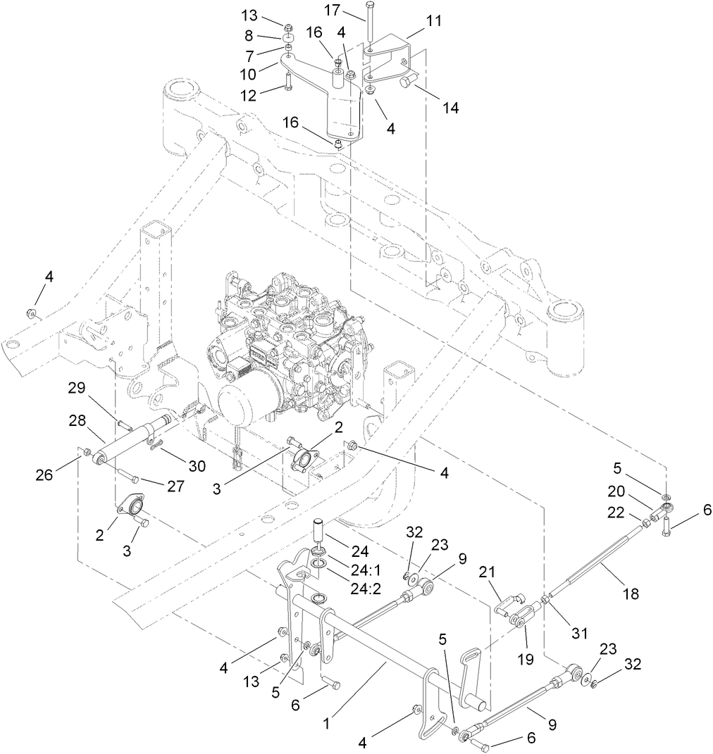 Traction Pump Linkage Assembly