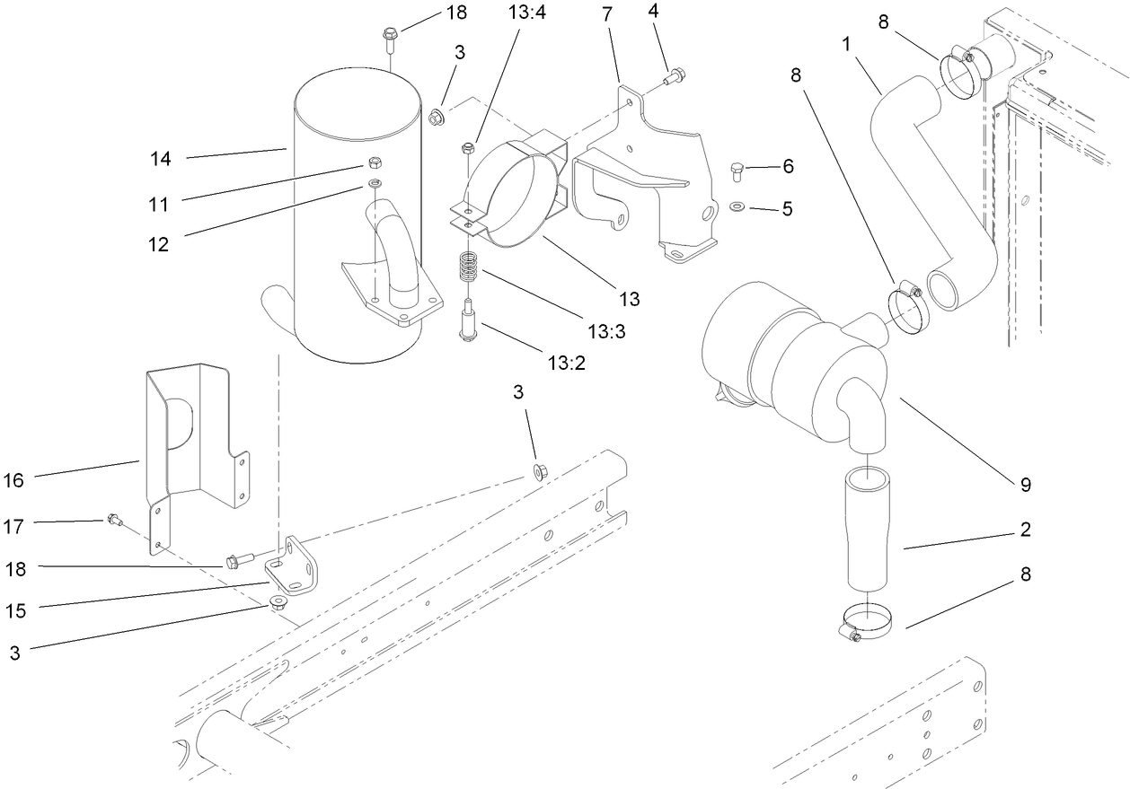 Air Cleaner and Muffler Assembly