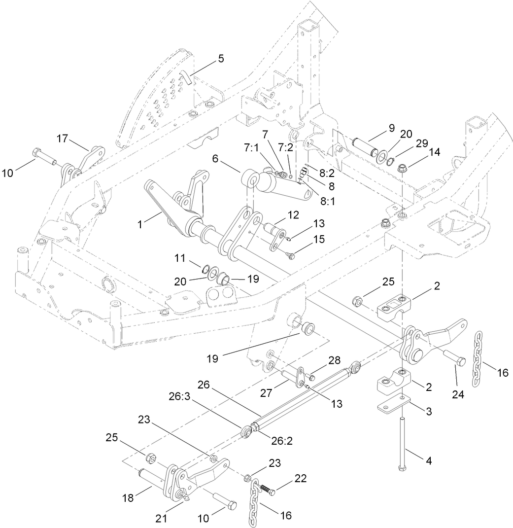 Lift Shaft and Linkage Assembly