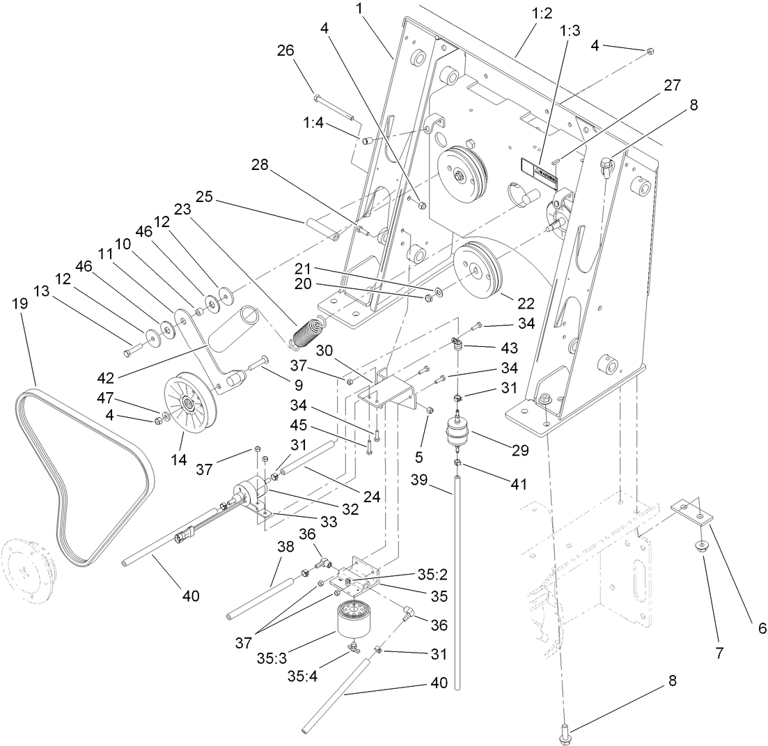 Loader Tower, Fuel Pump and Drive Assembly