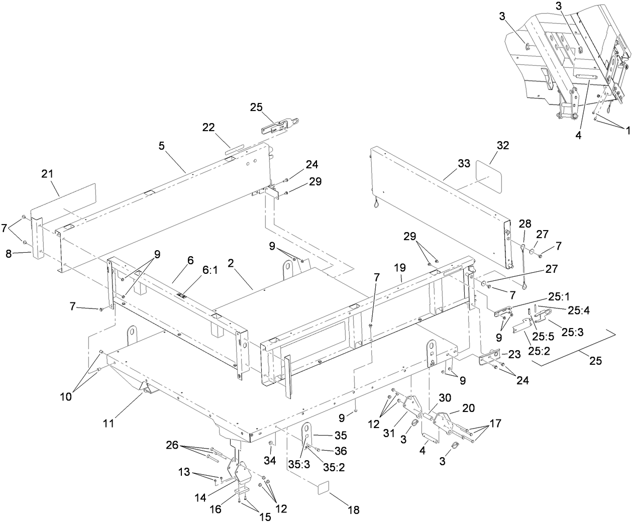 Full Bed and Side Panel Assembly