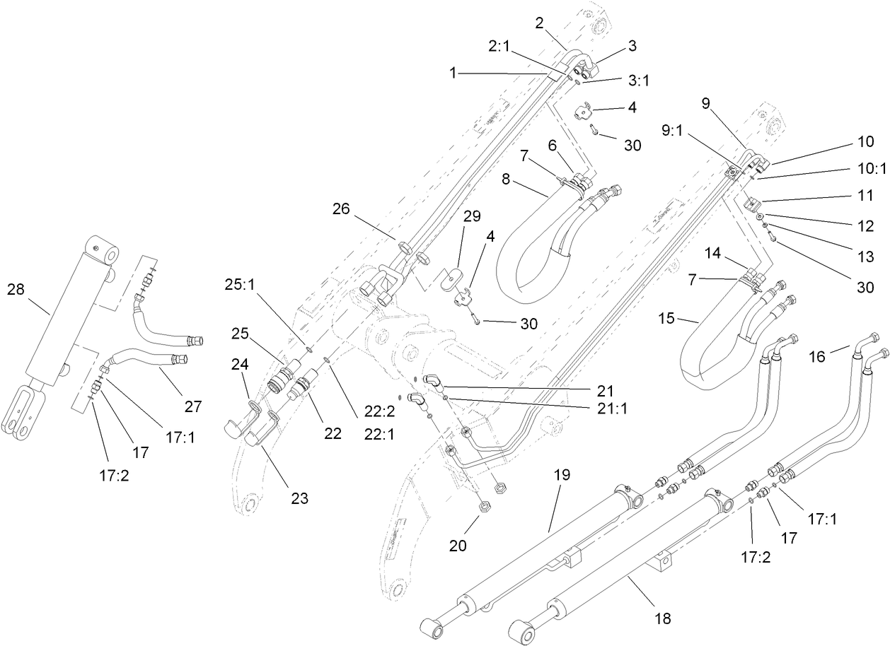 Loader Arm Hydraulic Assembly