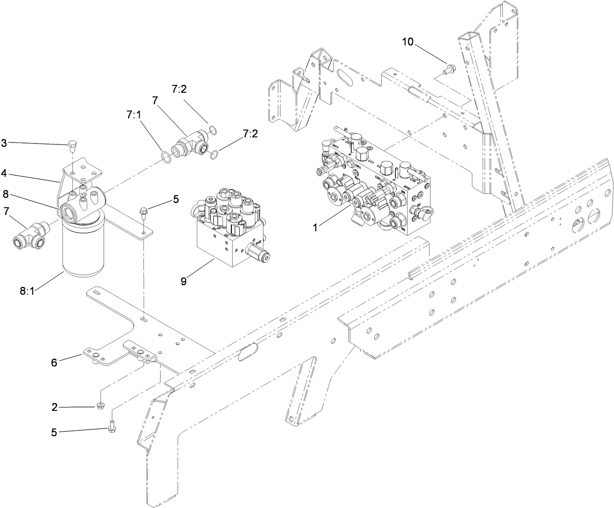 Mow and Lift Manifold Assembly