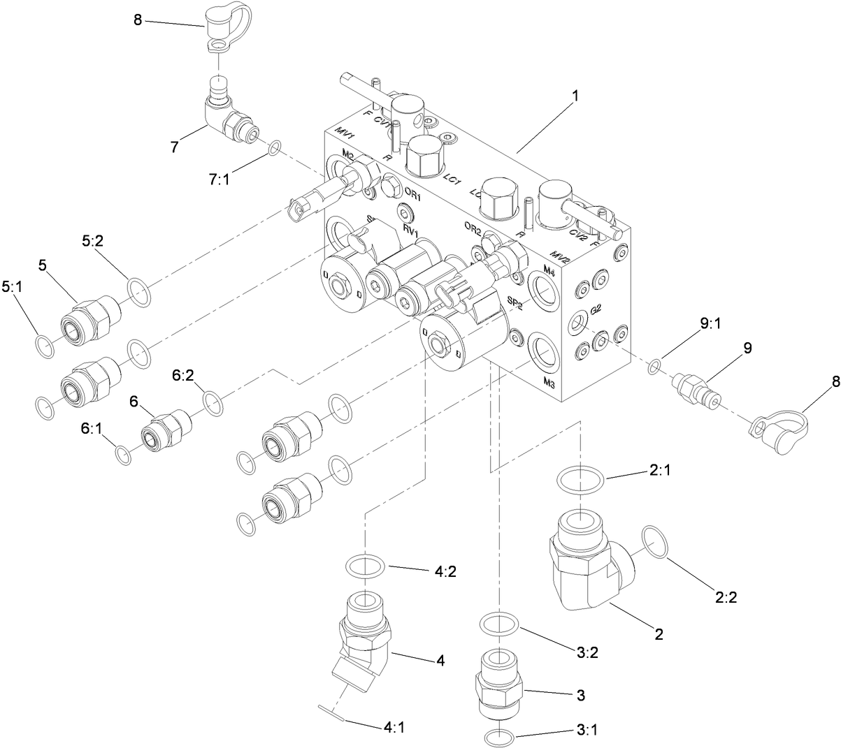 Mow Manifold Assembly No. 119-1461
