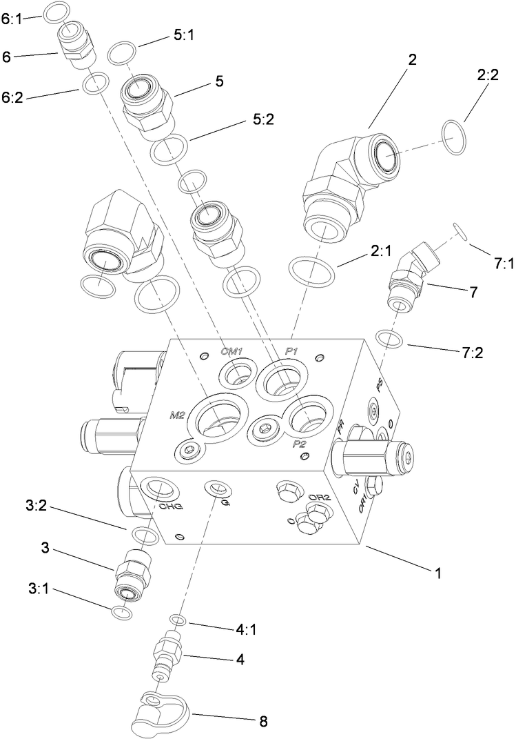 4 Wheel Drive Manifold Block Assembly No. 119-3940