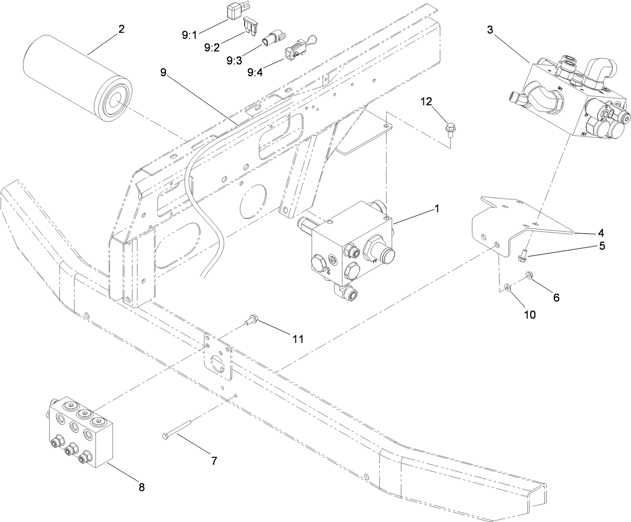 4 Wheel Drive and Filter Manifold Assembly