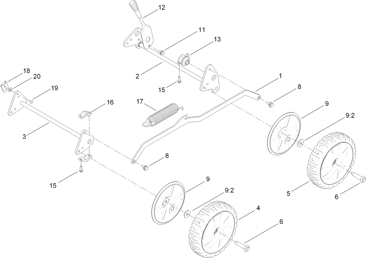 Traction, Height-of-Cut and Suspension Assembly
