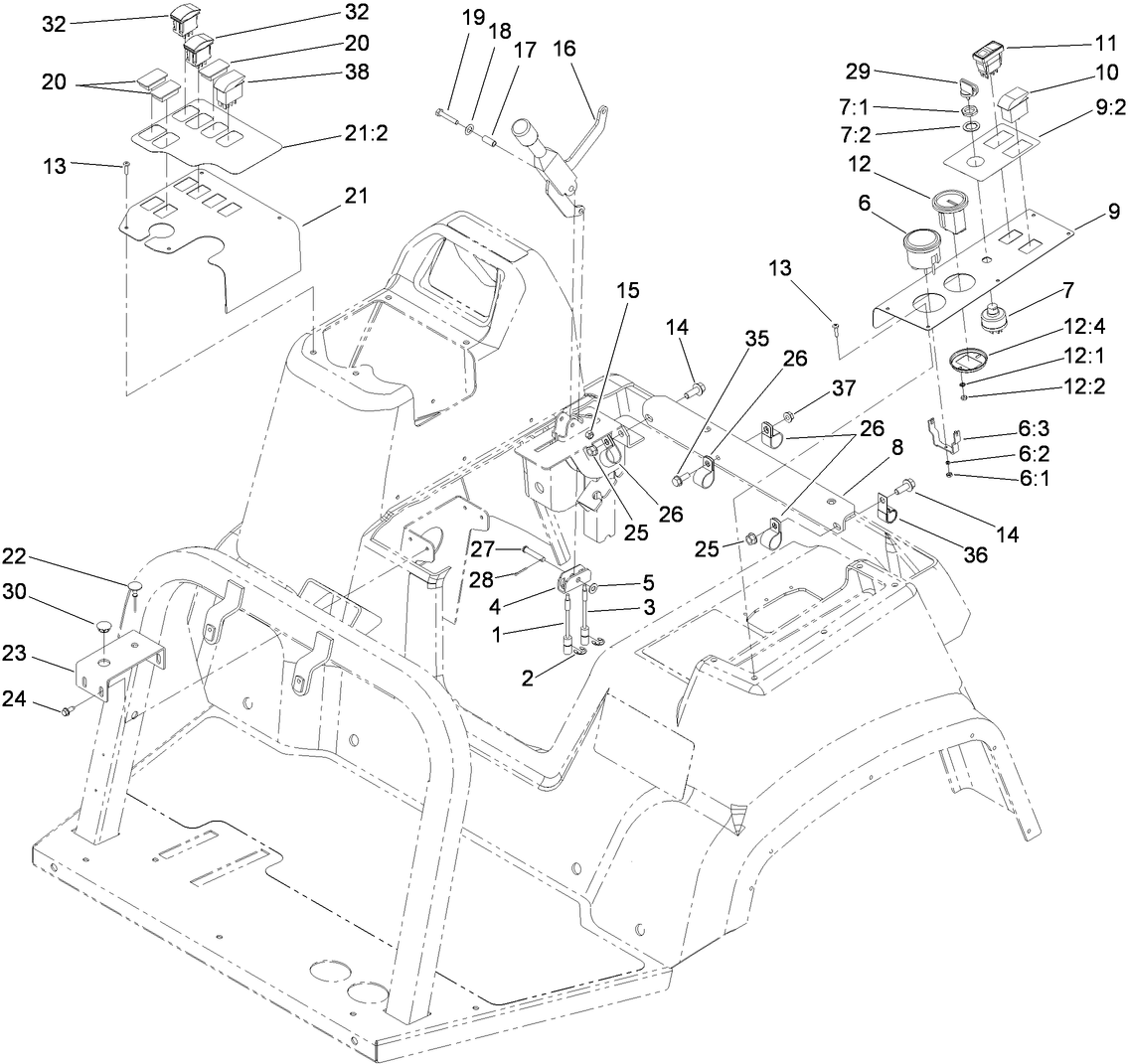Parking Brake and Console Assembly