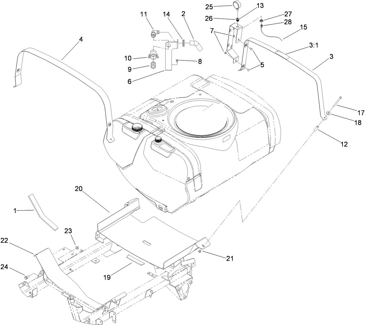 Tank and Saddle Assembly