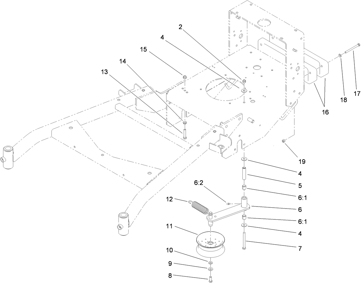 Power-Take-Off Idler and Weight Assembly