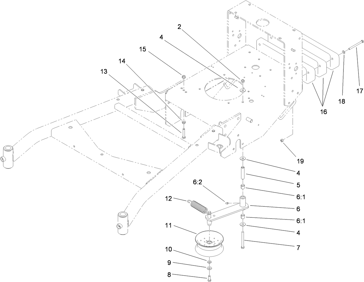 Power-Take-Off Idler and Weight Assembly