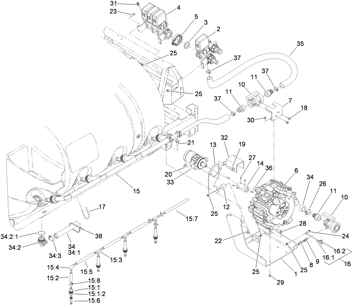 Spray Pump and Valve Assembly